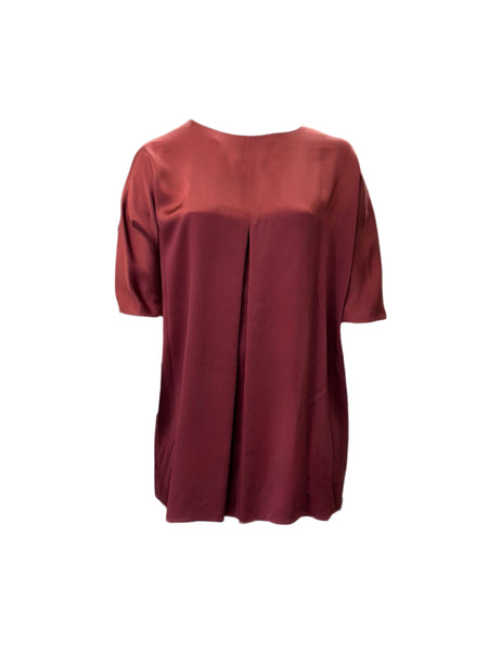 Marina Rinaldi Women's Red Fiocco Pullover Blouse NWT