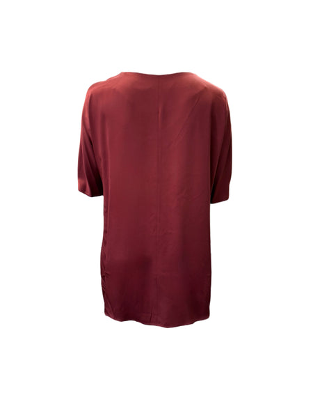 Marina Rinaldi Women's Red Fiocco Pullover Blouse NWT