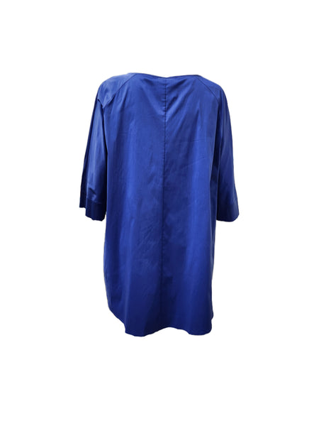 Marina Rinaldi Women's Blue Fioraio Pullover Blouse Size 24W/33 NWT