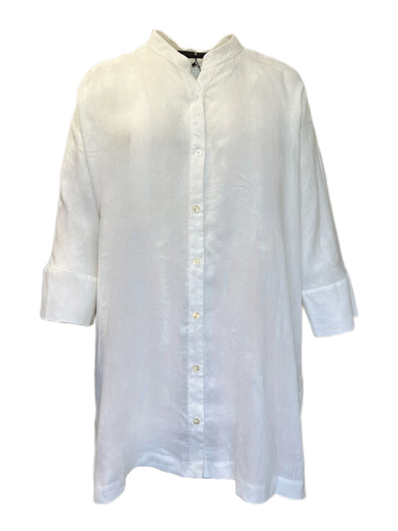 Marina Rinaldi Women's White Fiorenza Button Down Shirt NWT