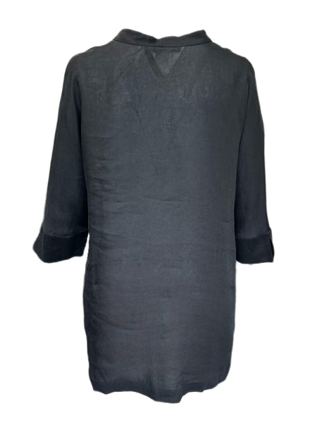 Marina Rinaldi Women's Black Fiorenza Button Down Shirt NWT