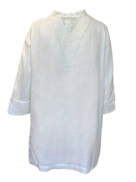 Marina Rinaldi Women's White Fiorenza Button Down Shirt NWT