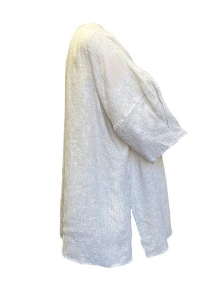 Marina Rinaldi Women's Ivory Fiorile Button Down Shirt NWT