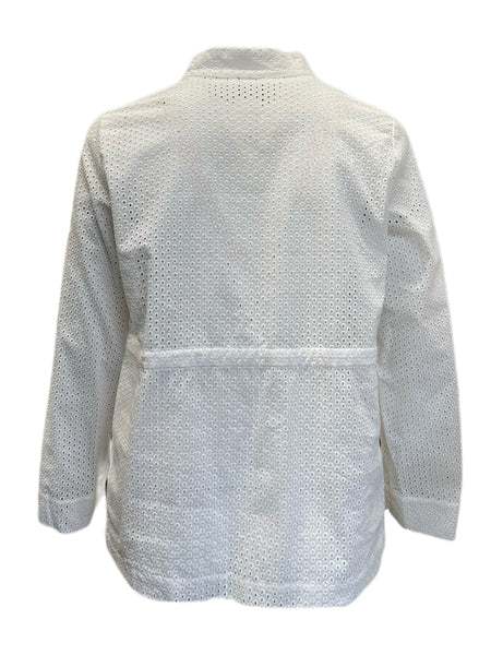 Marina Rinaldi Women's White Fiorile Embroidered Jacket NWT