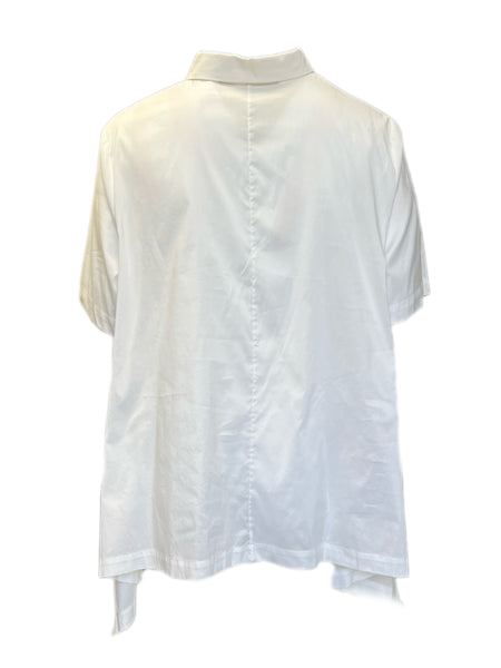 Marina Rinaldi Women's White Fiorino Button Down Shirt NWT