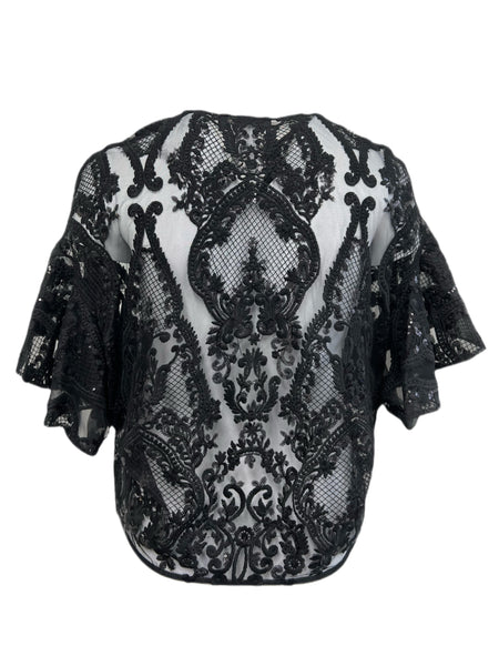 Marina Rinaldi Women's Black Firma Hooks Closure Jacket NWT