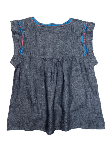 ROBERTA ROLLER RABBIT Women's Charcoal Firoj Top Sz S $95 NEW