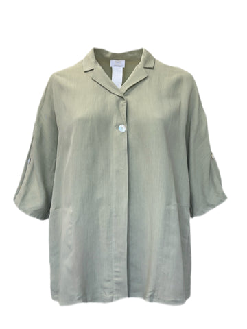 Marina Rinaldi Women's Green Flavia Button Closure Jacket Size 22W/31 NWT