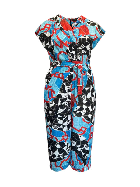 Marina Rinaldi Women's Torquoise Flavia Sleeveless Jumpsuit Size 12W/21 NWT