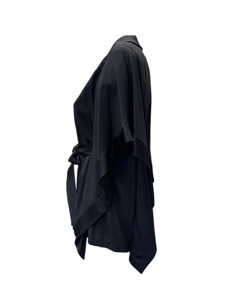 Marina Rinaldi Women's Black Flavia Wrap Shirt NWT