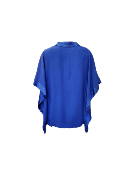 Marina Rinaldi Women's Blue Flavia Wrap Shirt NWT