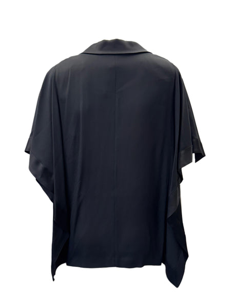 Marina Rinaldi Women's Black Flavia Wrap Shirt NWT