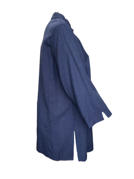 Marina Rinaldi Women's Blue Flora Button Closure Jacket NWT