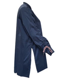 Marina Rinaldi Women's Navy Flou Button Down Shirt Size 20W/29 NWT