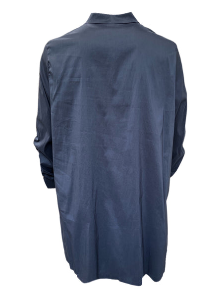 Marina Rinaldi Women's Navy Flou Button Down Shirt Size 20W/29 NWT