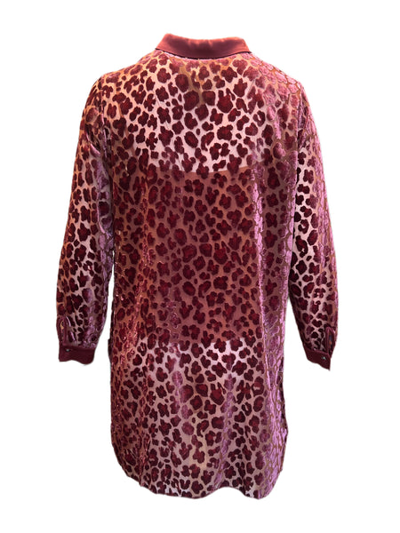 Marina Rinaldi Women's Red Fluente Button Down Blouse NWT