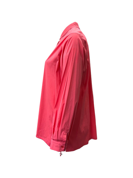 Marina Rinaldi Women's Pink Foglia Button Closure Blouse NWT