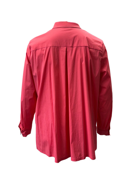 Marina Rinaldi Women's Pink Foglia Button Closure Blouse NWT