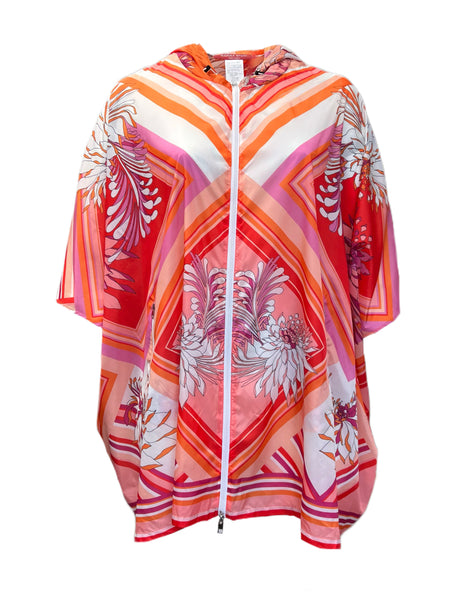 Marina Rinaldi Women's Orange Folgaria Raincoat NWT