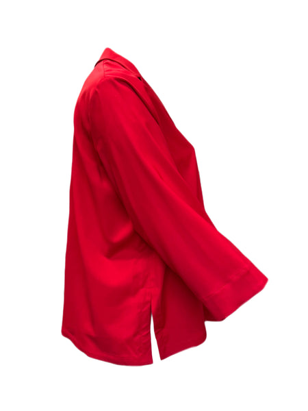 Marina Rinaldi Women's Red Forma Virgin Wool Shirt NWT