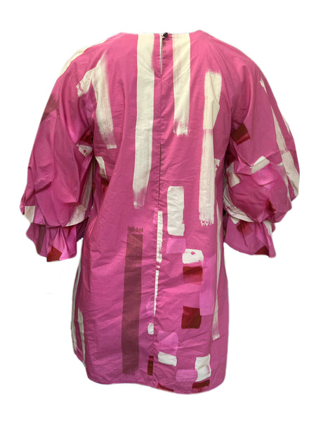Marina Rinaldi Women's Pink Formula Button Down Cotton Shirt NWT