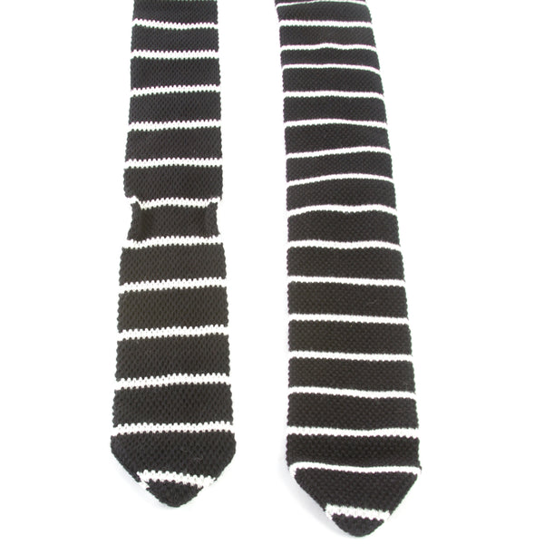 J. LINDEBERG Men's Four And A Half Stripe Neck Tie, Black/White, One Size
