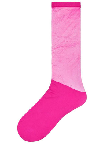 HYSTERIA by HAPPY SOCKS Women's Pink Fran Crew Sock One Size NWT