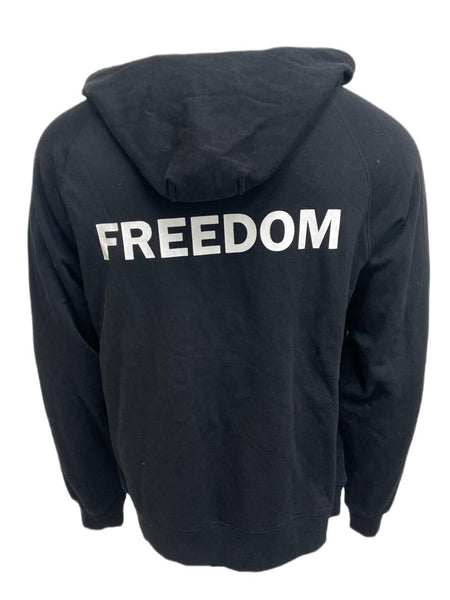 BLK DNM Men's Black Freedom Print Hooded Sweatshirt 24 NWT