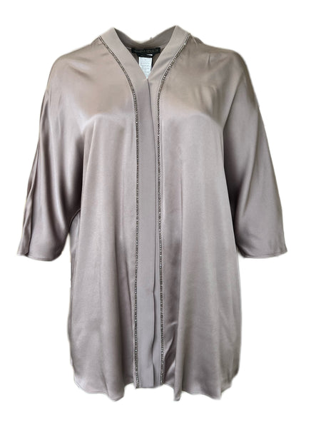 Marina Rinaldi Women's Purple Frizzare Open Front Jacket Size 18W/27 NWT