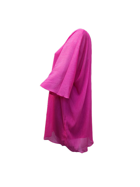 Marina Rinaldi Women's Pink Frizzo Pullover Blouse Size 24W/33 NWT