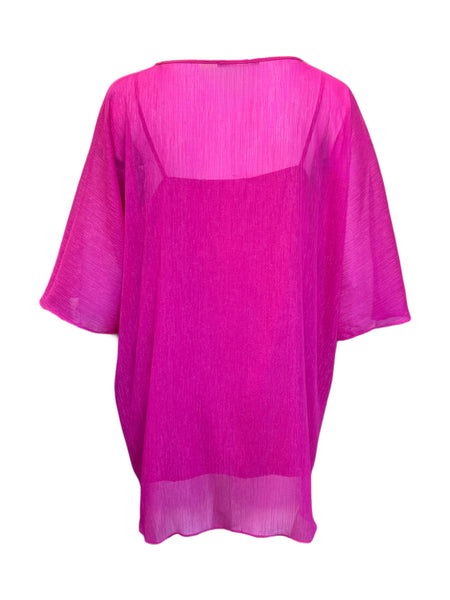 Marina Rinaldi Women's Pink Frizzo Pullover Blouse NWT