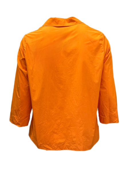 Marina Rinaldi Women's Orange Fucsia Button Down Cotton Shirt NWT