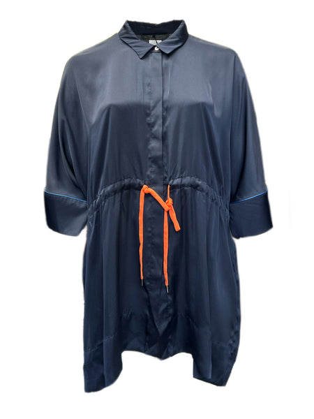 Marina Rinaldi Women's Navy Fuso Button Front Jacket NWT