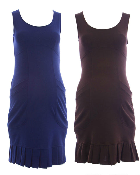 OLIAN Maternity Women's Pleated Hem Sleeveless Pullover Dress $140 NWT