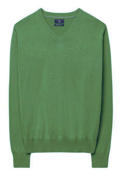 Gant Men's Lightweight Cotton V-Neck Sweater 83072 Size Medium $109 NWT