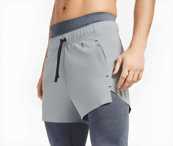 LNDR Men's Grey Marl Drawstring Stretchy Run Shorts #MAT0013 X-Large NWT