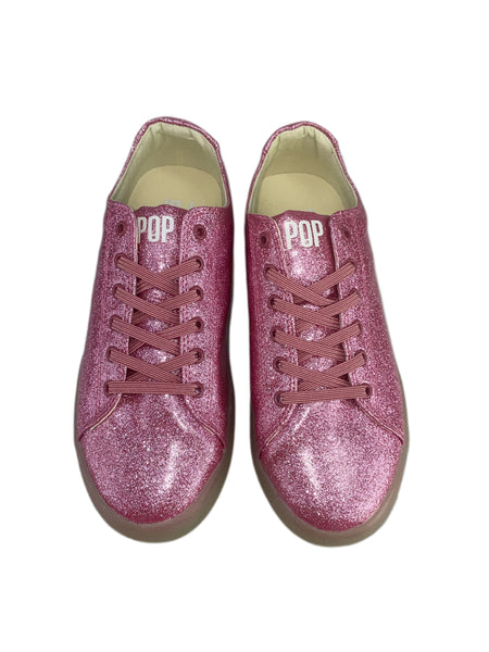 POP SHOES Little Kid's Pink St Laurent Glitter Sneakers SP19LGPK NWB