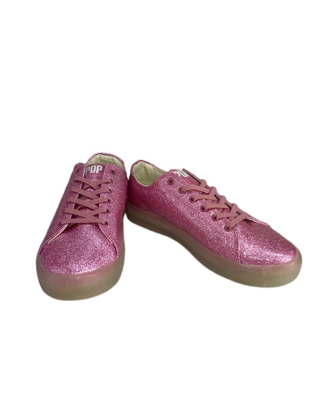 POP SHOES Little Kid's Pink St Laurent Glitter Sneakers SP19LGPK NWB