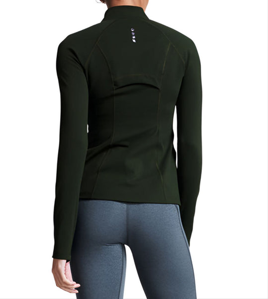 LNDR Women's Green Long Sleeve Zip Sprinter Jacket #AJ984 NWT