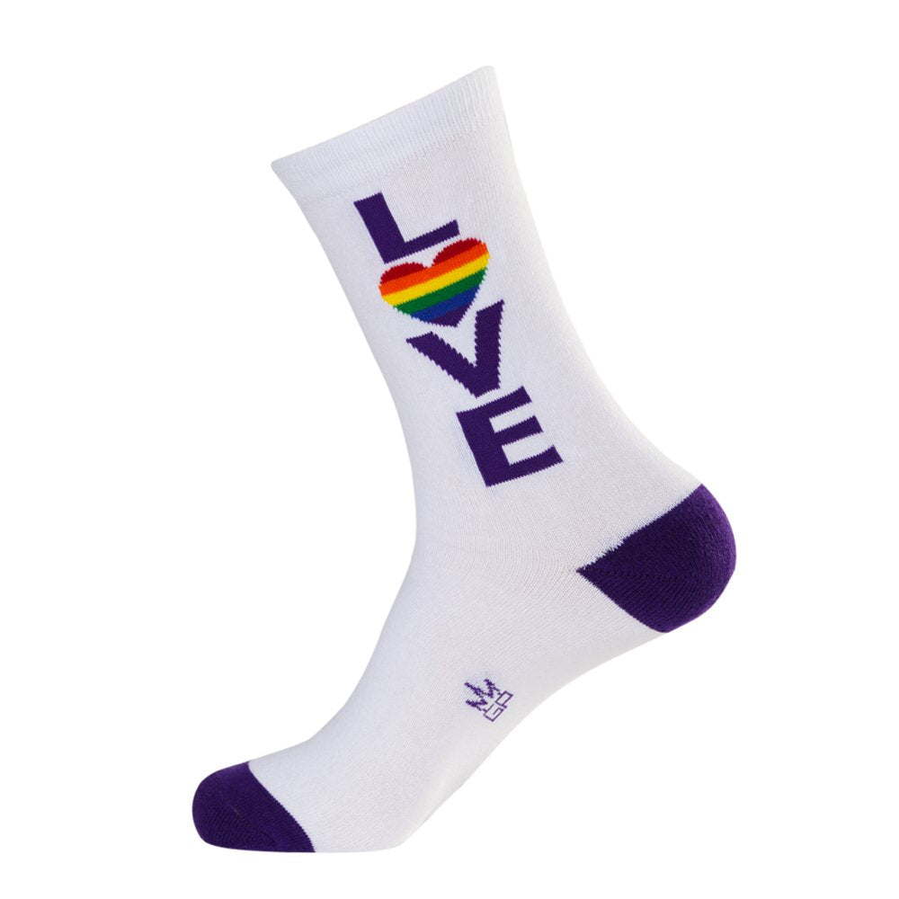 Gumball Poodle Love Rainbows Novelty Crew Socks - CVLVH