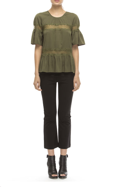 WALTER BAKER Women's Olive Gwen Top W52106 $138 NEW