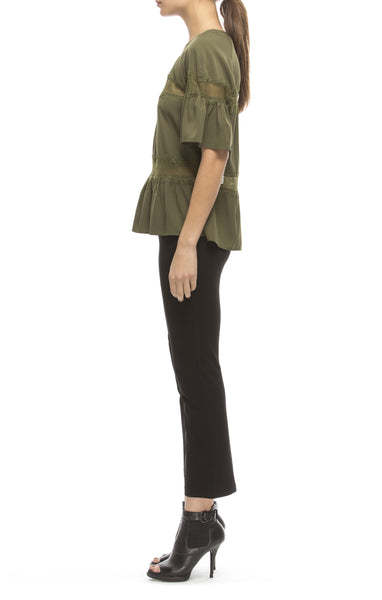 WALTER BAKER Women's Olive Gwen Top W52106 $138 NEW