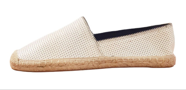 REBECCA MINKOFF Women's White Perf Leather Gabi Espadrilles #M1115005 NWB