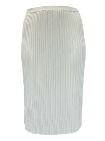 Marina Rinaldi Women's White Gaeta Knitted A Line Skirt Size M NWT