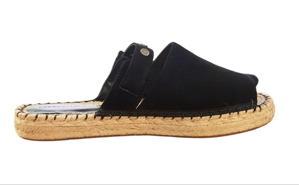 REBECCA MINKOFF Women's Black Kid Suede Gala Sandals #M2111001 NWB