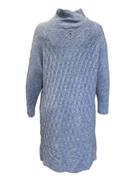 Marina Rinaldi Women's Grey Galateo Knitted Sweater Dress NWT