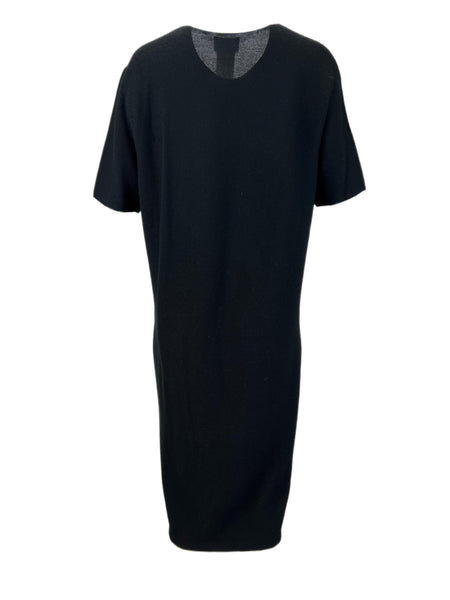 Marina Rinaldi Women's Black Galena Short Sleeve Knitted Sweater Dress NWT