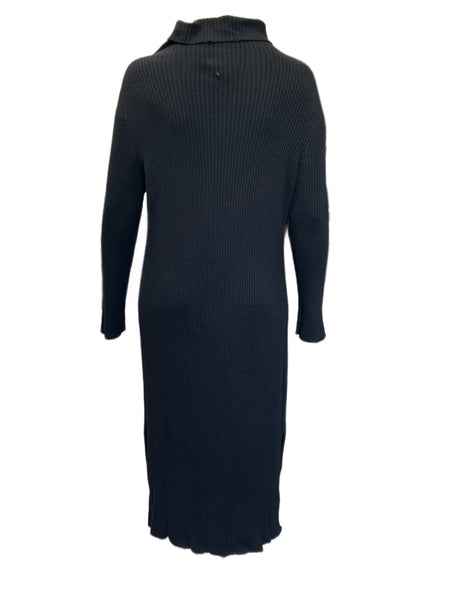 Marina Rinaldi Women's Black Galena Knitted Sweater Dress NWT