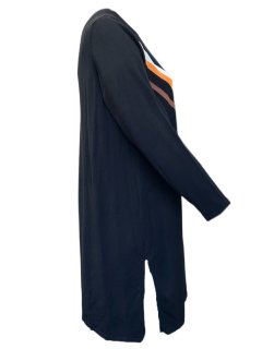 Marina Rinaldi Women's Black Galeone Knitted Shift Dress Size L NWT