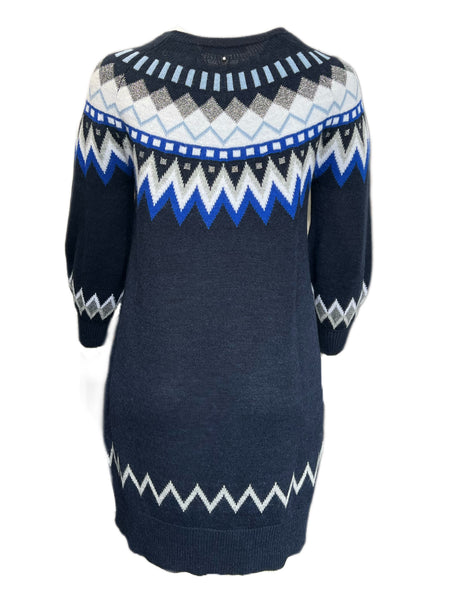 Marina Rinaldi Women's Blue Galles Pullover Shift Dress NWT